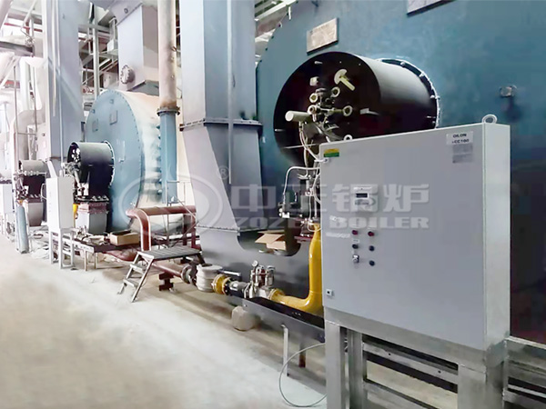 宁德新能源项目中正在安装的中正燃气导热油锅炉