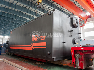 永乐高锅炉30吨燃气锅炉正在装车