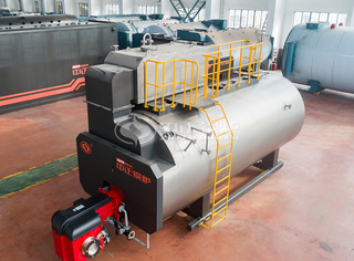 永乐高二回程冷凝式燃气锅炉尾部排烟温度低