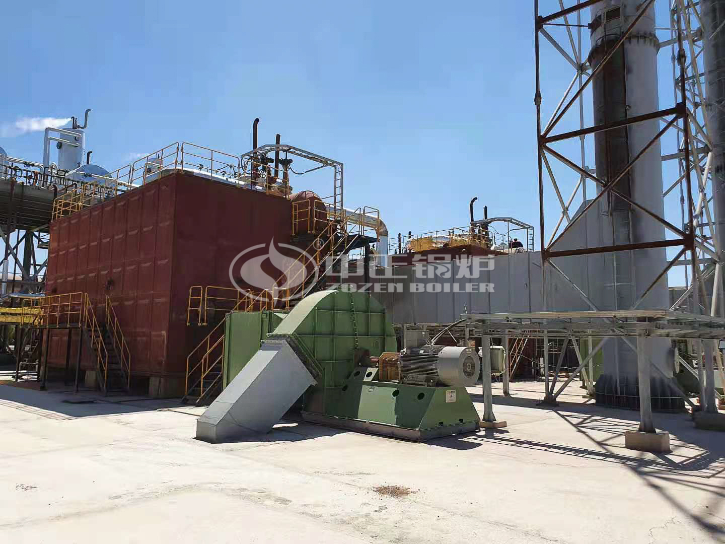 中正SZS系列燃气锅炉在乌兹别克斯坦大型化工企业项目现场