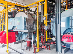 青岛华金苑针织4吨和2吨WNS系列燃气蒸汽锅炉项目