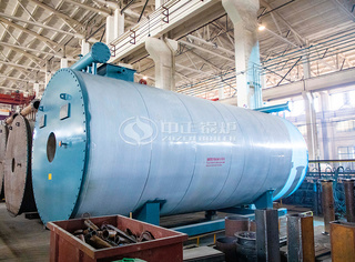 永乐高600万大卡卧式燃气导热油锅炉本体