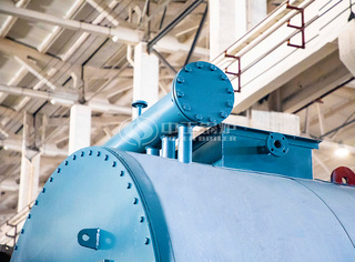 永乐高600万大卡卧式燃气导热油锅炉进油口