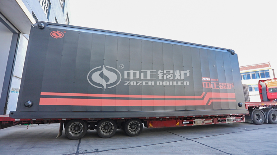 众腾娱乐SZS燃气锅炉装车发货现场