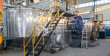 潍坊滨投热力40吨SZS系列冷凝式燃气蒸汽锅炉项目