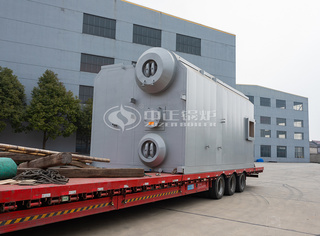 永乐高燃气过热蒸汽锅炉发往山东滨华新质料