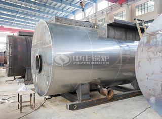 永乐高燃气锅炉外包装呈光洁镜面样式