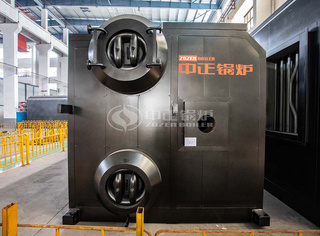 永乐高燃气蒸汽锅炉装燃烧器一端