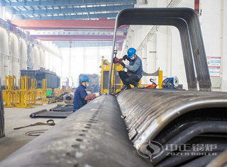 永乐高SZS燃气锅炉膜式壁组装