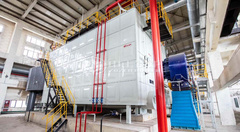 天津市瑞成热力煤改气项目70MW永乐高燃气热水锅炉运行实况