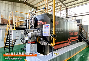 金昌纸业SZS系列4吨燃气沼气蒸汽锅炉项目