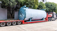 永乐高锅炉600万大卡导热油锅炉顺遂装货发货