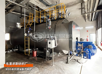 毛里求斯纺织厂10吨WNS系列重油蒸汽锅炉项目