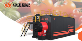 中正35吨燃气蒸汽锅炉赋能新疆红果果新生产线