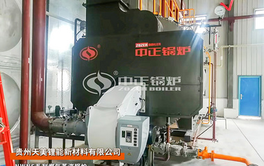 贵州天美锂能WNS系列8吨燃气蒸汽锅炉项目