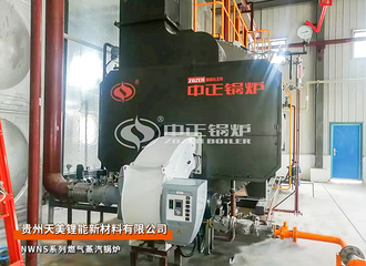 贵州天美锂能WNS系列8吨燃气蒸汽锅炉项目