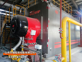 山东华瑞SZS系列35吨燃气蒸汽锅炉项目