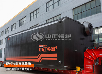 现代牧业25吨SZS系列冷凝式燃气锅炉项目