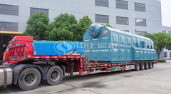 永乐高不积灰三锅筒生物质锅炉马上发往纺织厂