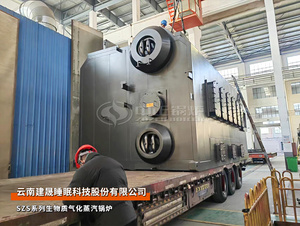 云南建晟SZS系列10吨生物质蒸汽锅炉乳胶行业项目