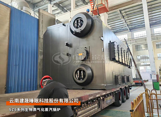 云南建晟SZS系列10吨生物质蒸汽锅炉乳胶行业项目