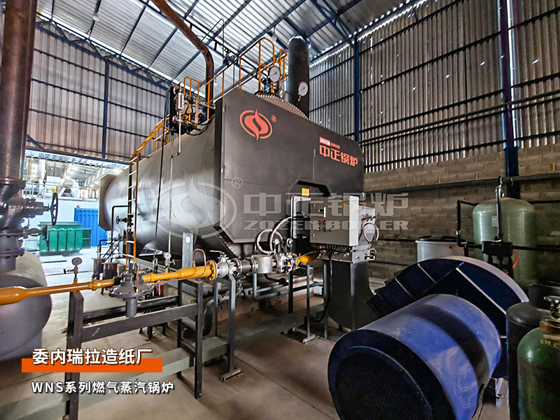 出口委内瑞拉：WNS系列15吨燃气蒸汽锅炉造纸行业项目
