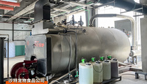 出口沙特2台WNS系列柴油4吨撬装蒸汽锅炉和2.1MW热水锅炉宠物食物行业项目