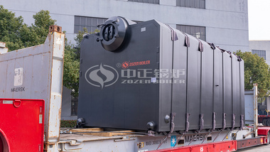 装车发运现场直击：发往赞比亚的8吨SZL蒸汽锅炉顺利启程