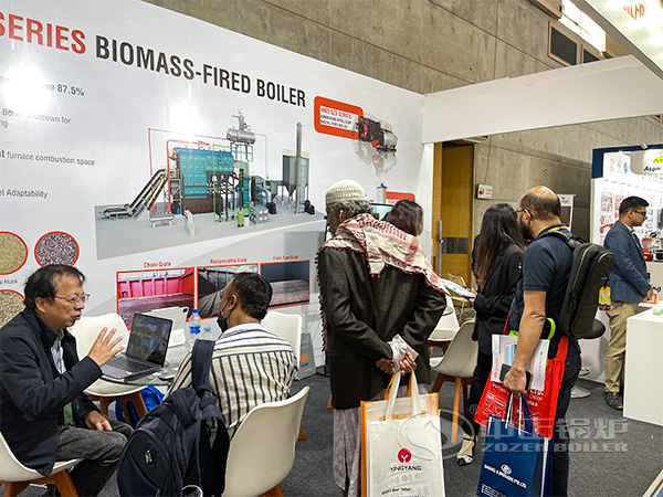 中正锅炉凭借丰富的海外参展与项目经验，现场为外商提供针对性的锅炉系统解决方案